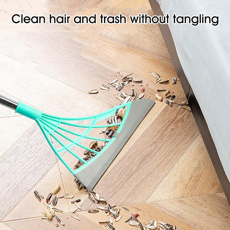 Multifunction Magic Broom 2-in-1 Green Easily Dry The Water and Hair on The Floor Surface Window Wooden Floor Kitchen Super Broom for Bathroom