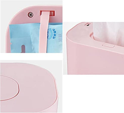 Baby Wipe Heater, Wet Warmer Dispenser Box, Portable Infant with Display, Health Care Supplies,  7.87x4.72x5.91in, Pink