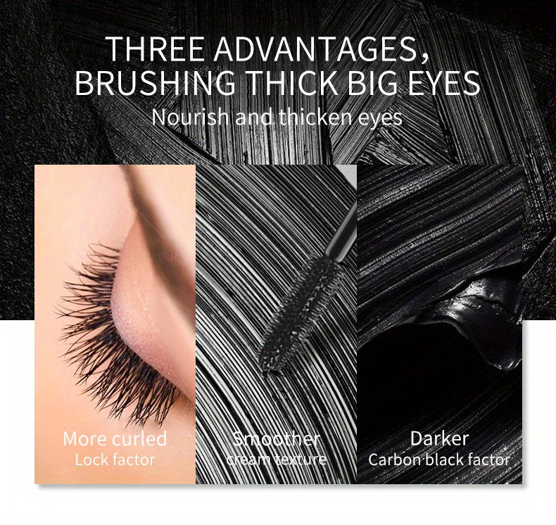 10 pcs Lengthen & Curl Your Lashes with Voluminous Carbon Black Waterproof Mascara!