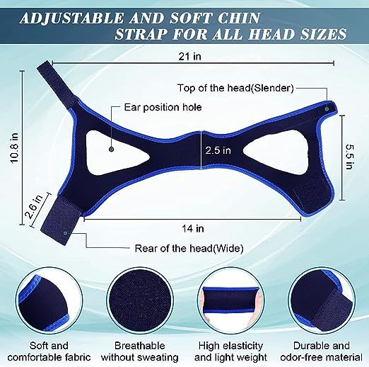 Adjustable and Breathable Chin Strap for All Users, Chin Straps to Keep Mouth Closed While Sleeping for Men and Women Adjustable and Breathable Chin Strap for All Users, Chin Straps to Keep Mouth Closed While Sleeping for Men and Women 