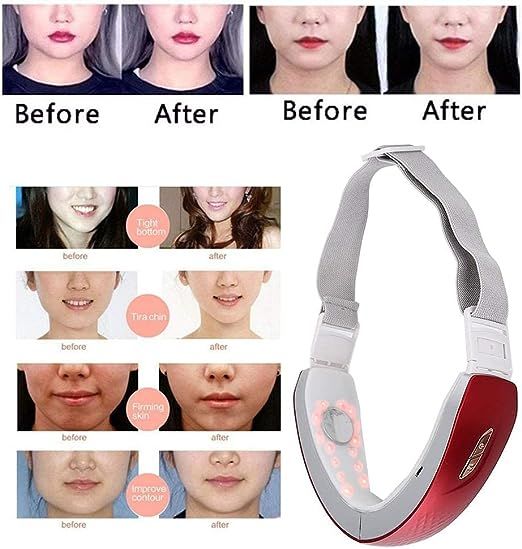 Reusable V Line Mask Facial Slimming Strap Double Chin Reducer Chin Up Mask Face Lifting Belt V Shaped Slimming Face Mask (Red-1) Reusable V Line Mask Facial Slimming Strap Double Chin Reducer Chin Up Mask Face Lifting Belt V Shaped Slimming Face Mask (Red-1) 