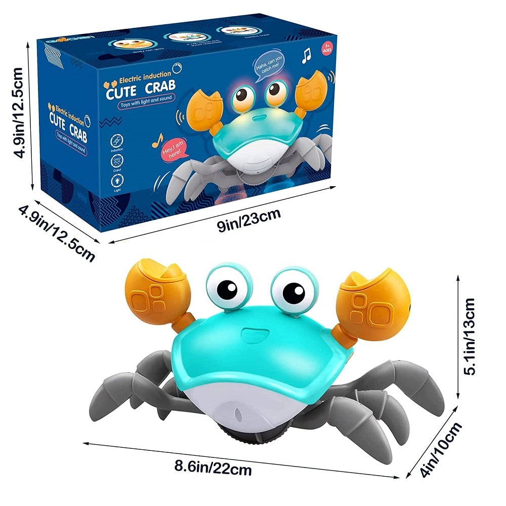Dancing Crab Run Away Toy for Babies Crawling Interactive Escape Crabs Fujão Toys Baby Birthday Gift VIP Dropshipping with Box