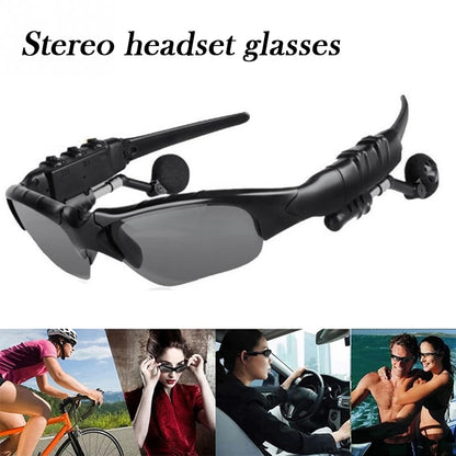 Stereo Earphones Wireless Headset with Mic Polarized Glasses Sunglasses for Driving Cycling Sports Noise Reduction Headphones