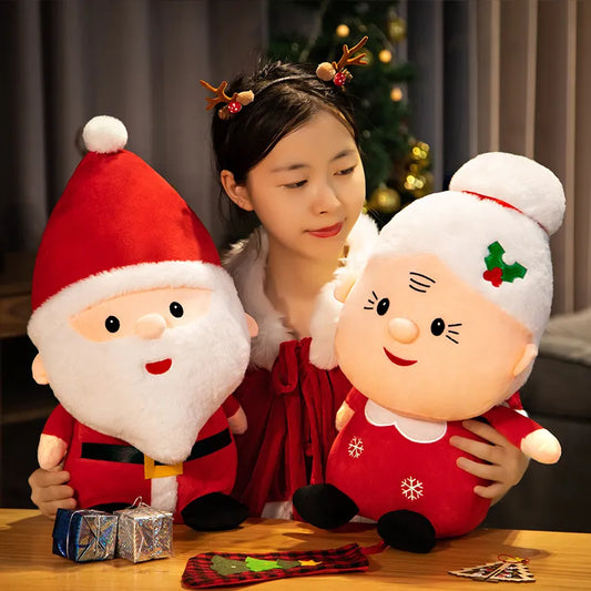 Snowman Elk Granny Plush Toys Christmas Decor Dolls Stuffed Soft for Baby Kids Gift 23-50CM Cute Santa Claus