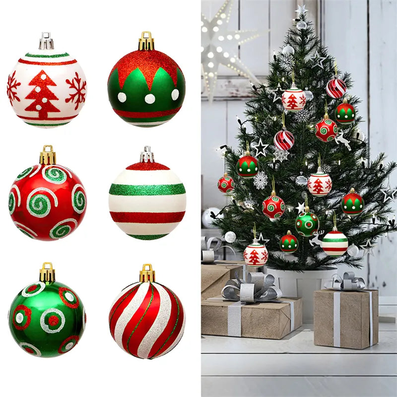 30Pcs Christmas Ball Christmas Tree Decoration Ornaments for Home Decor Xmas Hanging Tree Pendants New Year Ball Accessories