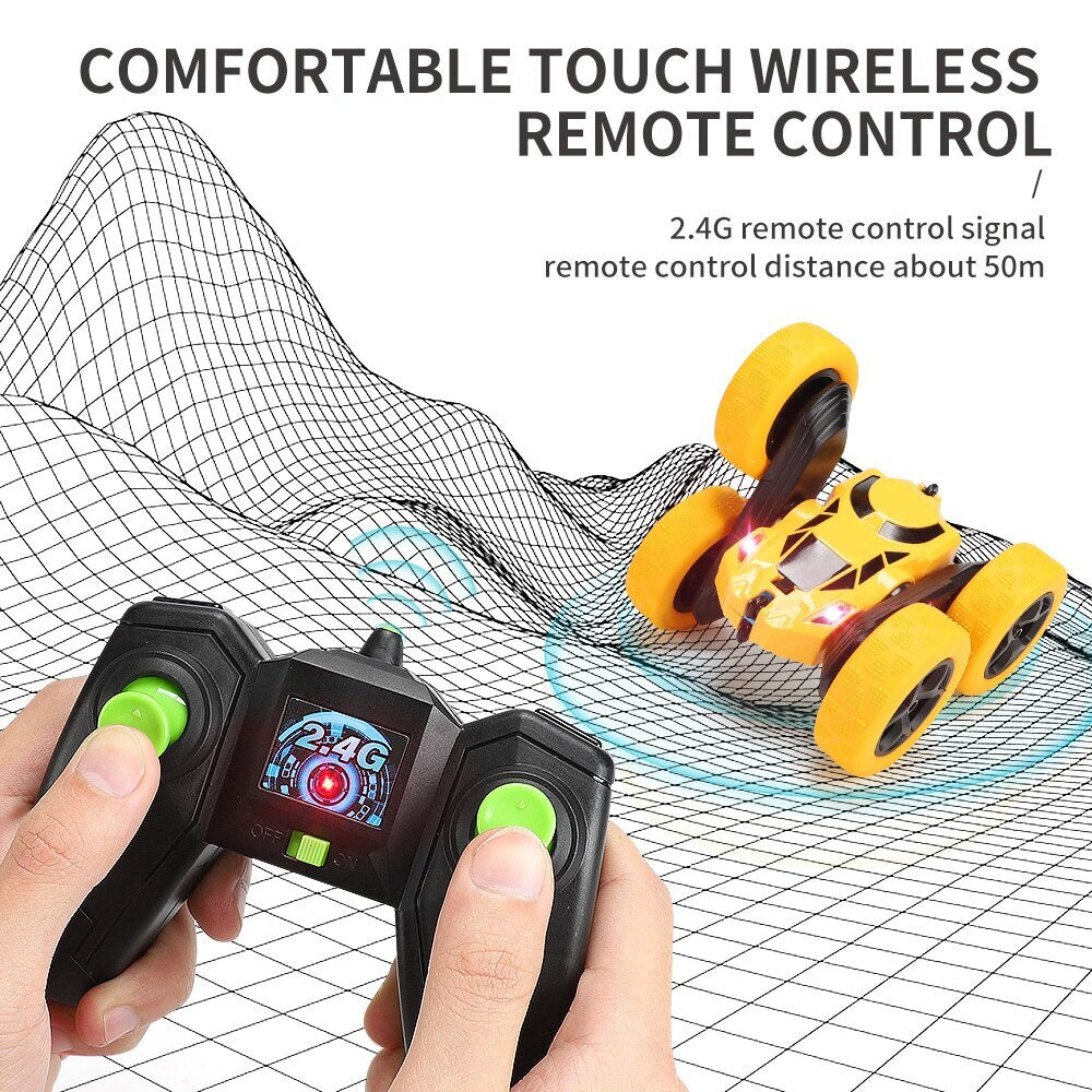 RC Stunt Car Children Double Sided Flip 2.4G Remote Control Car 360 Degree Rotation Off Road Rc Drift Cars For Boys Gift Toys
