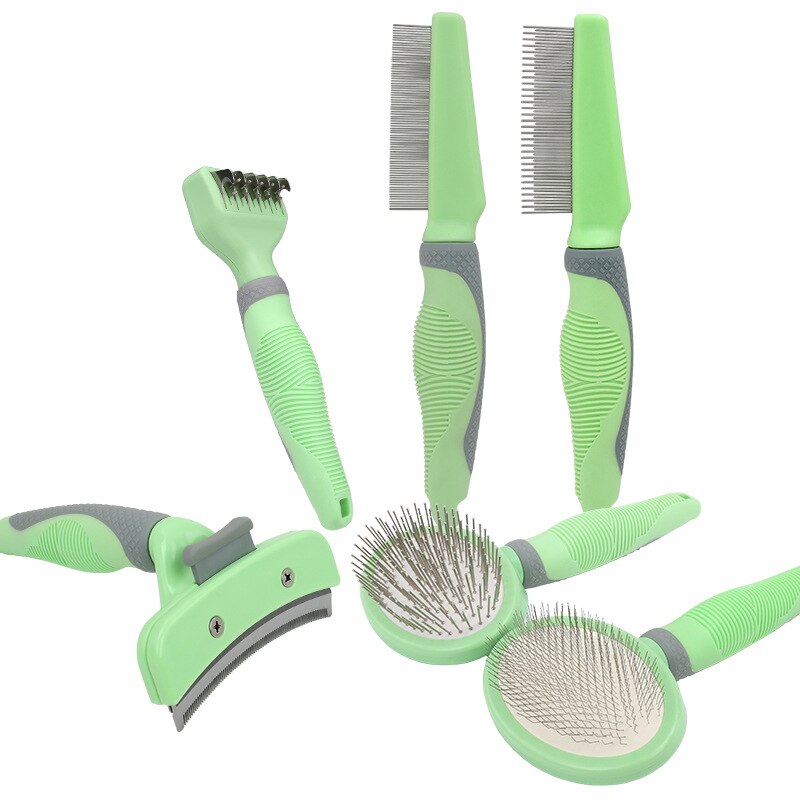 Pet Needle Combs with Non-Slip Handle Small Medium Dog Hair Brushes Hair Removal Knotting Comb Grooming Supplies for Dogs Cats