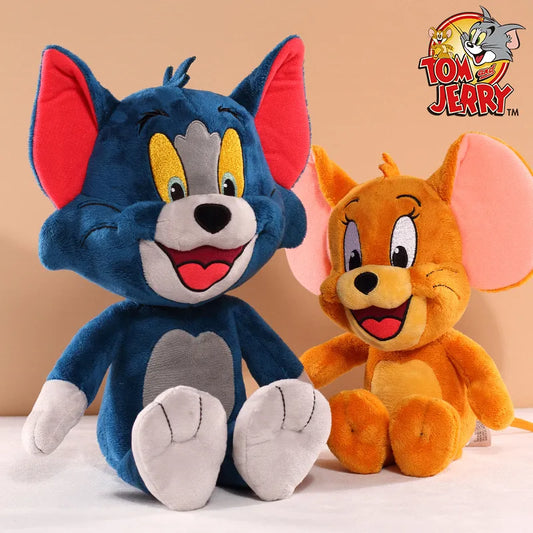 Tom And Jerry Plush Toy Cartoon Movie Cat Tuffy Nibbles Mouse Plushies Stuffed Animals Soap Action Figure Studio Doll Toys
