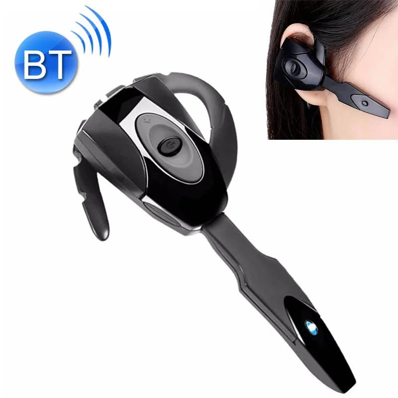 Bluetooth 5.0 Ear for PS3 Bluetooth Headset Wireless Handsfree Single Ear-hook Earphone Button Silica Gel Headphone with Mic TMSmartHub2021