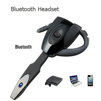 Bluetooth 5.0 Ear for PS3 Bluetooth Headset Wireless Handsfree Single Ear-hook Earphone Button Silica Gel Headphone with Mic TMSmartHub2021