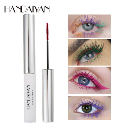 Colorful Mascara 4D Silk Waterproof Fast Dry Eyelash Extension Curl Makeup Lashes Blue Green Red Purple Black Cosplay Cosmetics TMSmartHub2021