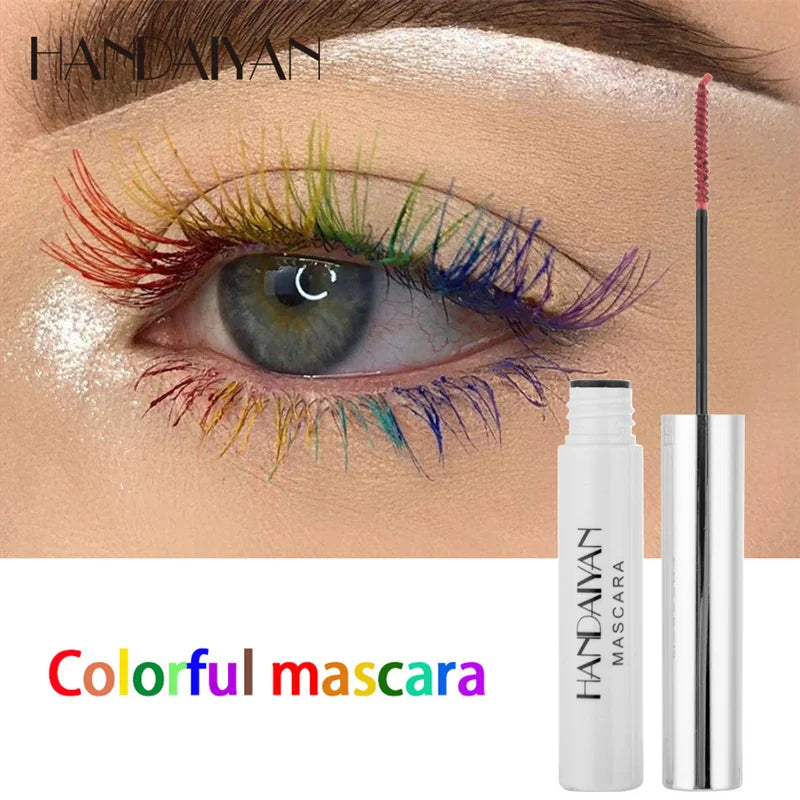 Colorful Mascara 4D Silk Waterproof Fast Dry Eyelash Extension Curl Makeup Lashes Blue Green Red Purple Black Cosplay Cosmetics TMSmartHub2021