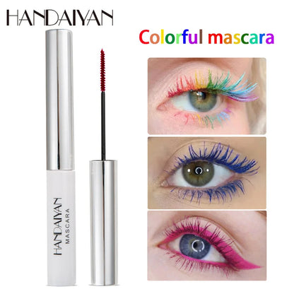 Colorful Mascara 4D Silk Waterproof Fast Dry Eyelash Extension Curl Makeup Lashes Blue Green Red Purple Black Cosplay Cosmetics TMSmartHub2021