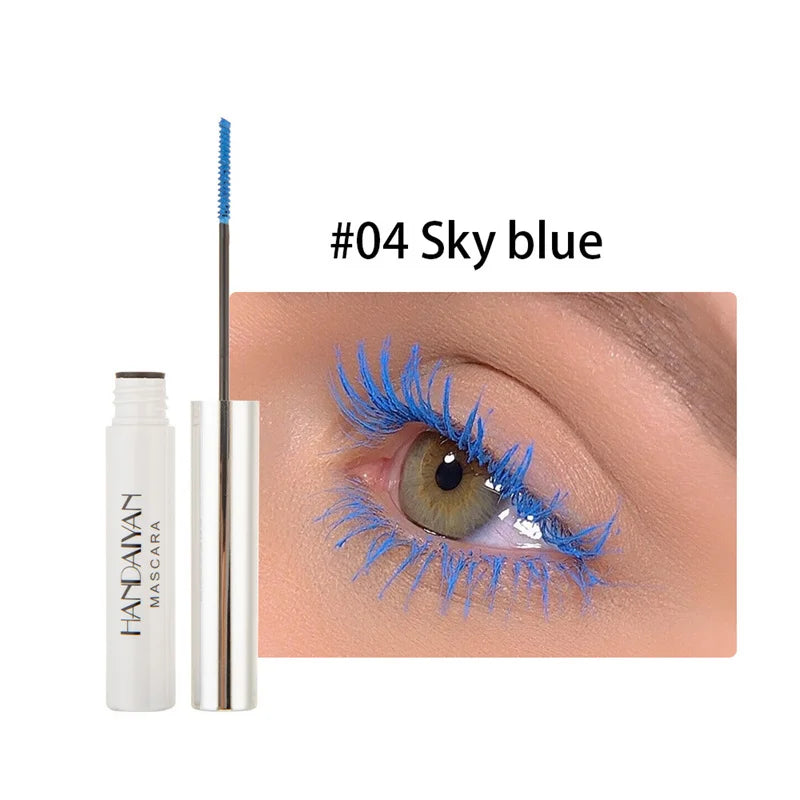 Colorful Mascara 4D Silk Waterproof Fast Dry Eyelash Extension Curl Makeup Lashes Blue Green Red Purple Black Cosplay Cosmetics TMSmartHub2021