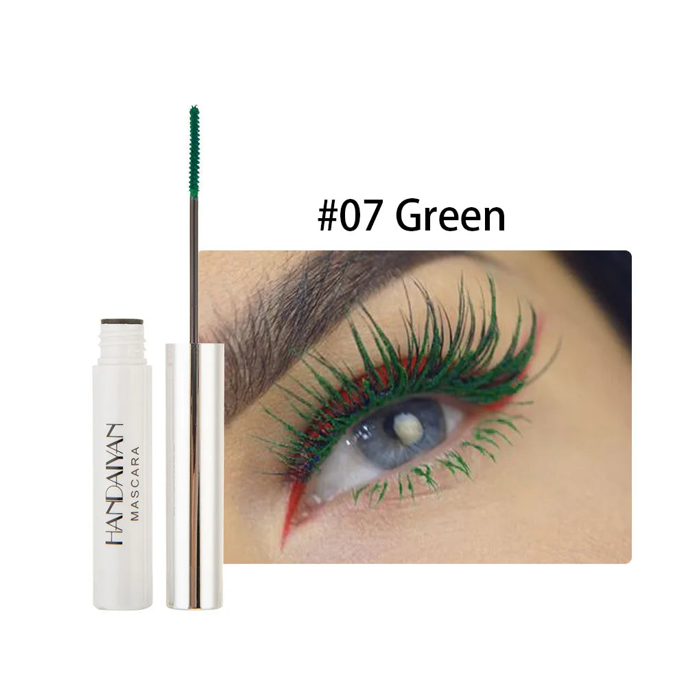 Colorful Mascara 4D Silk Waterproof Fast Dry Eyelash Extension Curl Makeup Lashes Blue Green Red Purple Black Cosplay Cosmetics TMSmartHub2021