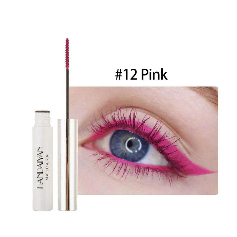 Colorful Mascara 4D Silk Waterproof Fast Dry Eyelash Extension Curl Makeup Lashes Blue Green Red Purple Black Cosplay Cosmetics TMSmartHub2021 5.99