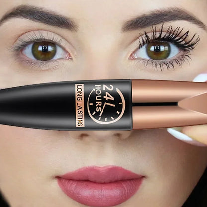 5D Waterproof Mascara Lengthens Eyelashes Extension Black Silk Fiber Mascara Female Makeup Cosmetic Waterproof Mascara TMSmartHub2021