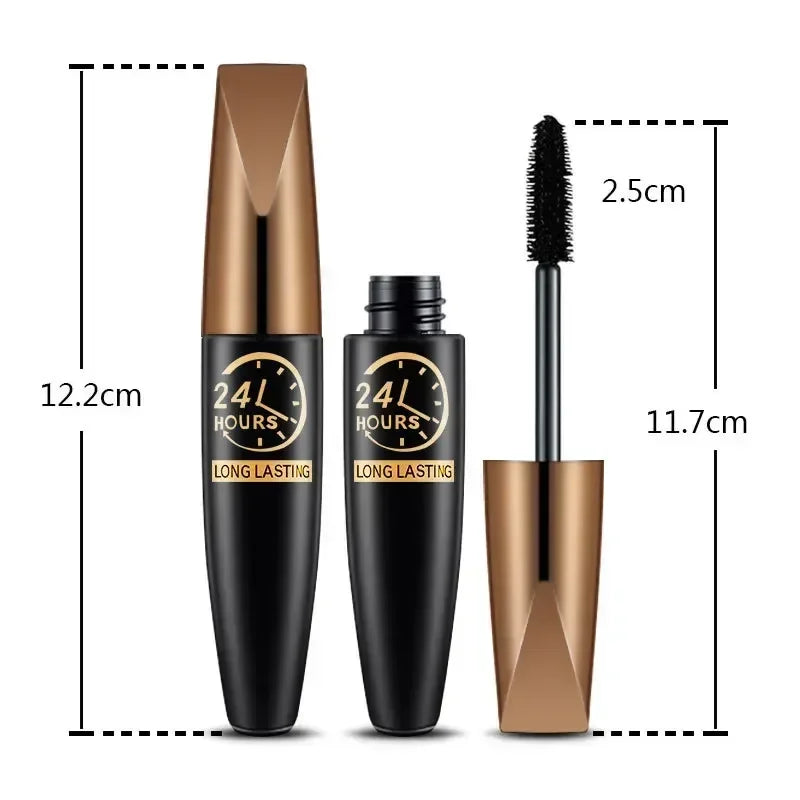 5D Waterproof Mascara Lengthens Eyelashes Extension Black Silk Fiber Mascara Female Makeup Cosmetic Waterproof Mascara TMSmartHub2021