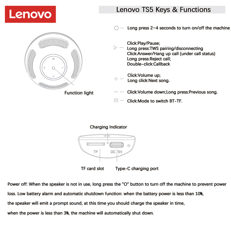 original lenovo ts5 bluetooth v5