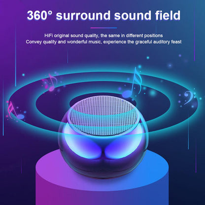 wireless bluetooth speaker portable small steel gun metal heavy subwoofer outdoor mini bluetooth small speaker