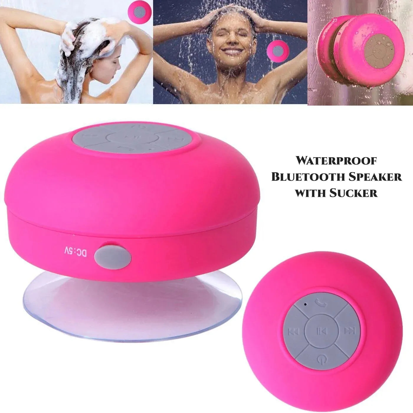 Mini Wireless Portable Stereo Bathroom Waterproof Drop Bluetooth Speaker Kitchen With Large Suction Cup TMSmartHub2021