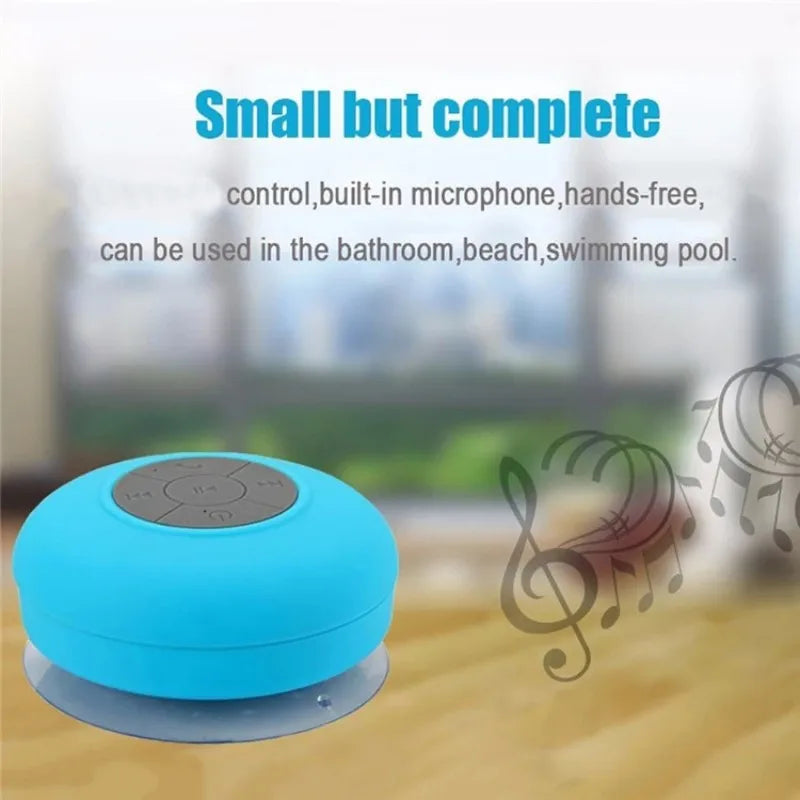 Mini Wireless Portable Stereo Bathroom Waterproof Drop Bluetooth Speaker Kitchen With Large Suction Cup TMSmartHub2021