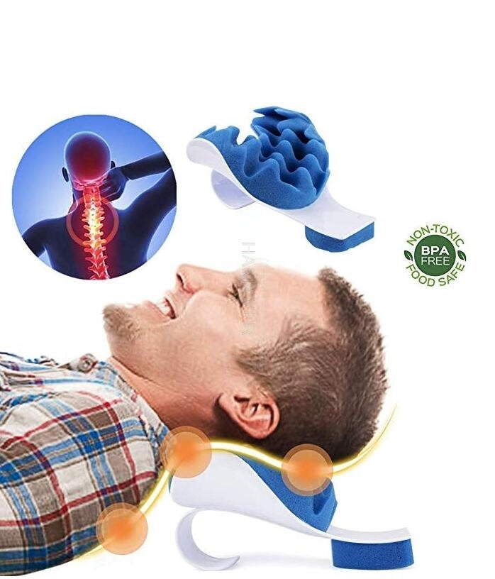 neck pillow shoulder relaxation Traction pillow For Orthopaedic Relief Neck And Support Shoulder Upper Spine Loose Pain Massage TMSmartHub2021