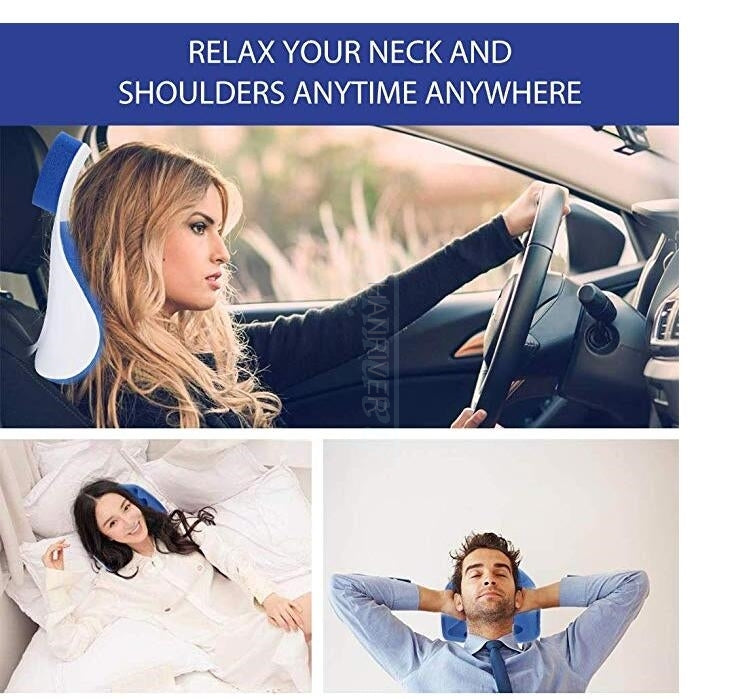 neck pillow shoulder relaxation Traction pillow For Orthopaedic Relief Neck And Support Shoulder Upper Spine Loose Pain Massage TMSmartHub2021