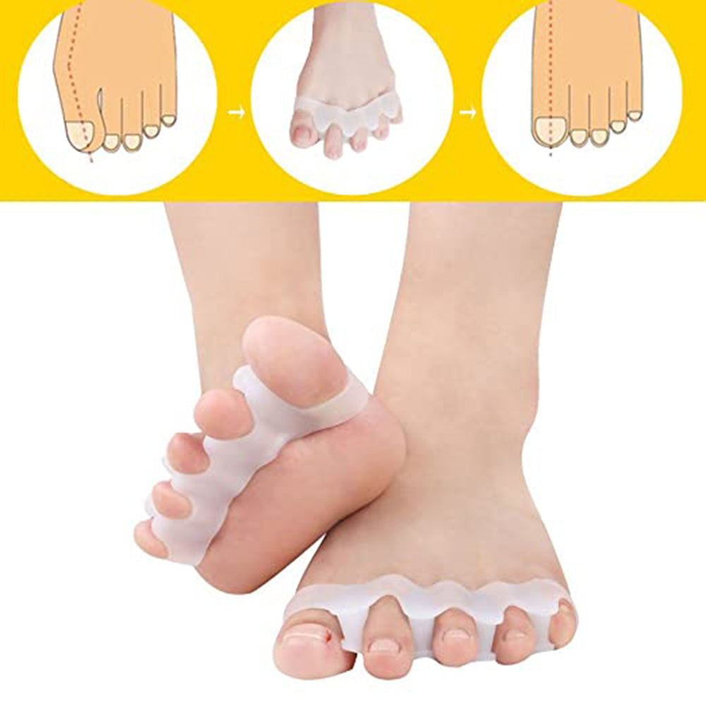 2pcs=1pair New Protective Toes Separator Suitable Bunion Corrector Material Soft Gel Straightener Spacers Stretchers Care Tool TMSmartHub2021