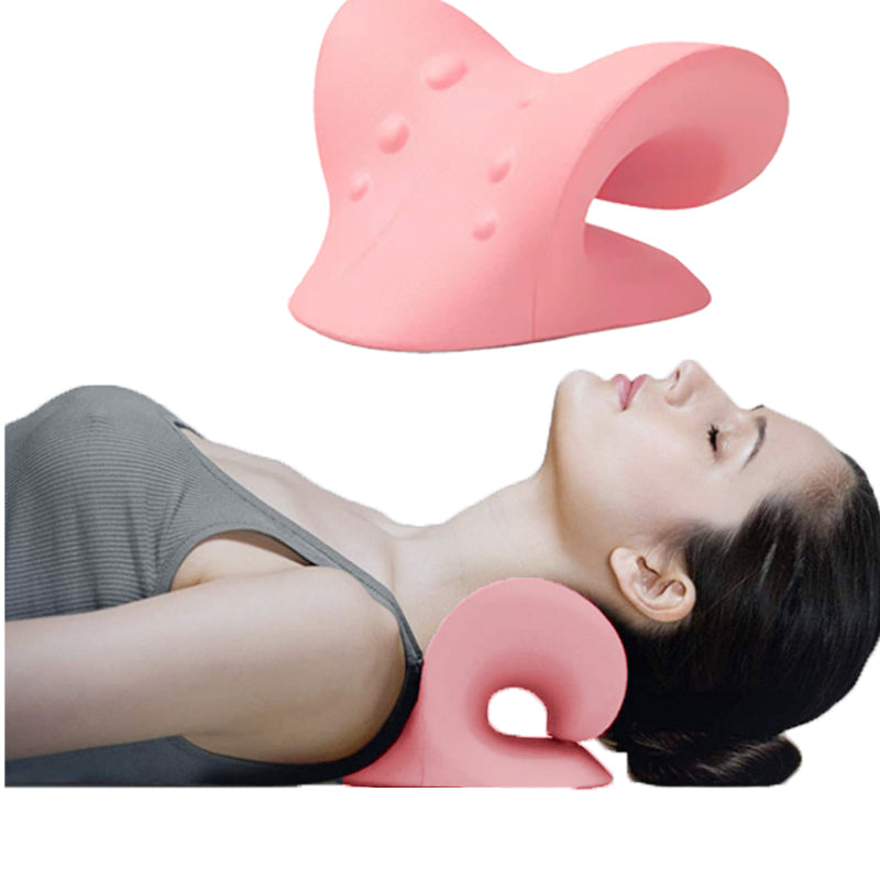 Cervical Spine Stretch Neck Shoulder Relaxer Cervical Muscle Relaxation Traction Device Shoulder Massage Pillow Spine Correction TMSmartHub2021 7.99