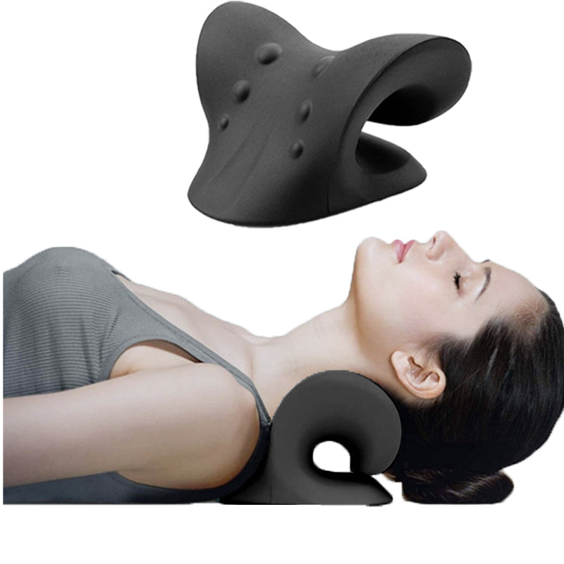 Cervical Spine Stretch Neck Shoulder Relaxer Cervical Muscle Relaxation Traction Device Shoulder Massage Pillow Spine Correction TMSmartHub2021 7.99