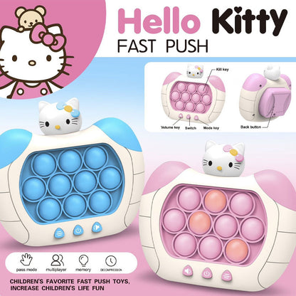 Sanrio Hello Kitty Kuromi Pop Quick Push Bubbles Game Machine Kids Cartoon Fun Whac-A-Mole Squeezing Toys Gifts For Childrens TMSmartHub2021