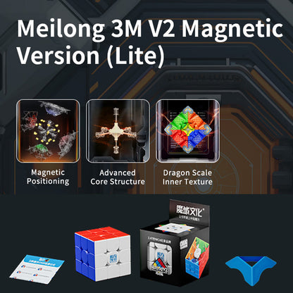 MOYU Meilong 3M V2 Magnetic Magic Cube 3X3 Professional 3x3x3 3×3 Speed Puzzle Children Toys Gift Speedcube Original Cubo Magico TMSmartHub2021