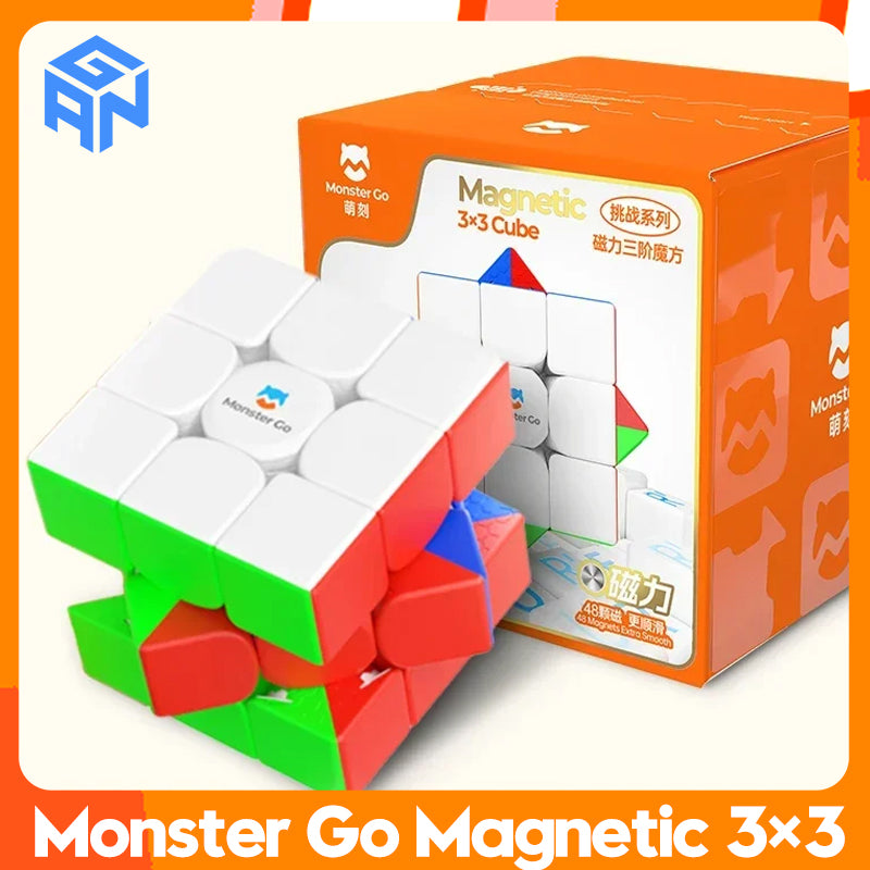 GAN Monster Go 3×3 Speedcube Magnetic Magic Cube 48 Magnet 3x3x3 Speed Puzzle Children's Fidget Toy 3x3 Professional Cubo Magico TMSmartHub2021