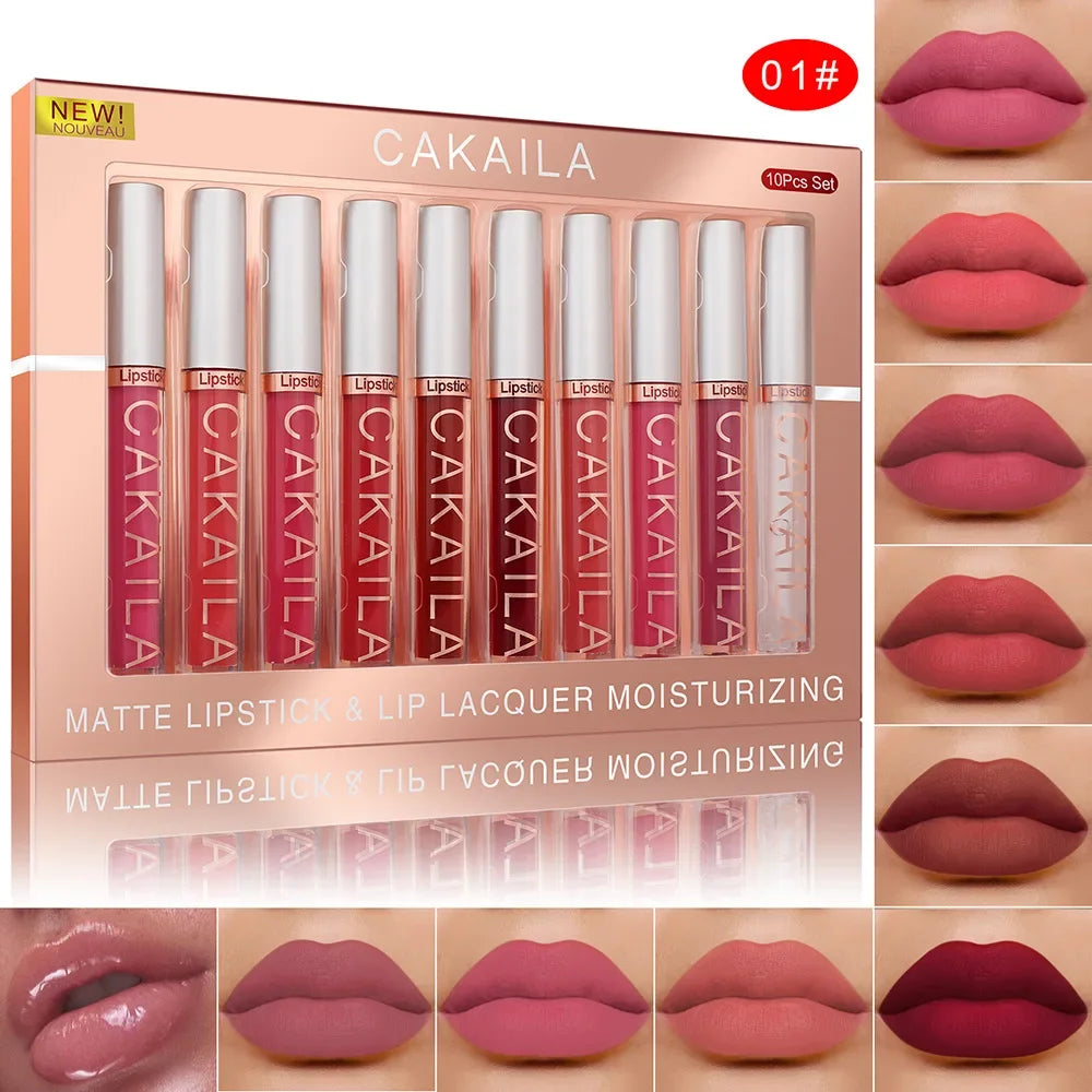 10/6 PCS Lipstick Set Makeup for women Free shipping Waterproof Long lasting Cosmetics Korean makeup Matte lipstick TMSmartHub2021