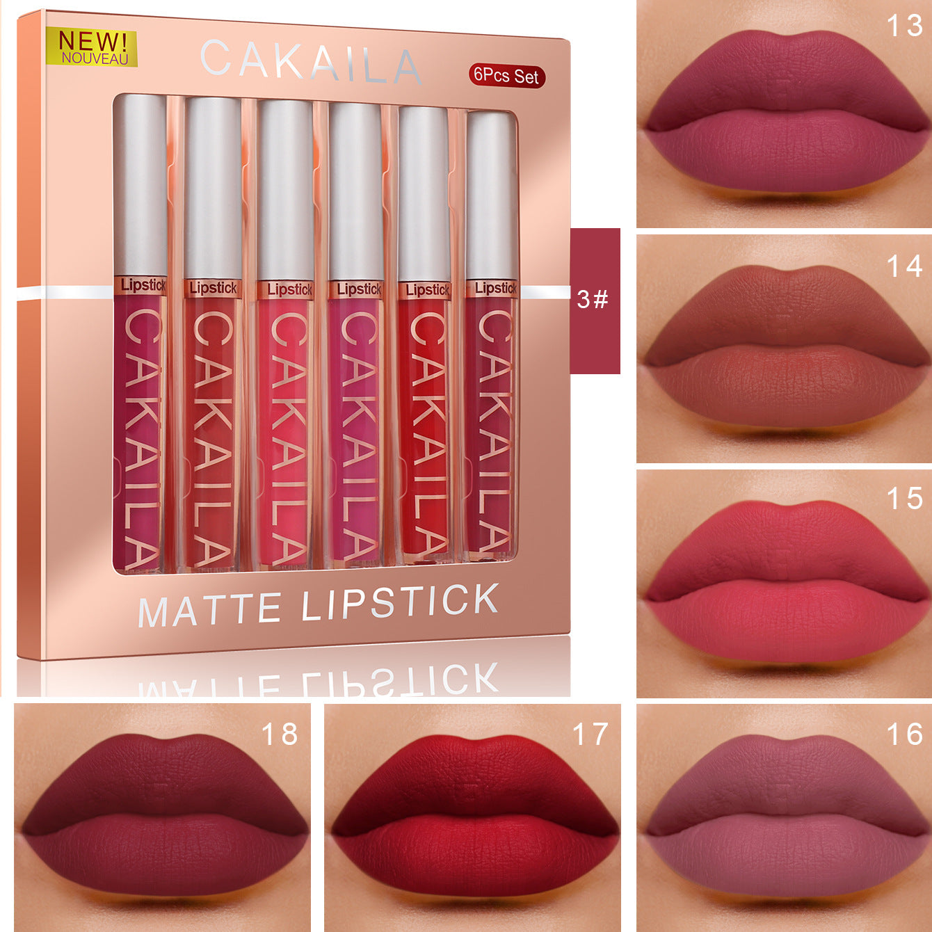 10/6 PCS Lipstick Set Makeup for women Free shipping Waterproof Long lasting Cosmetics Korean makeup Matte lipstick TMSmartHub2021 7.99