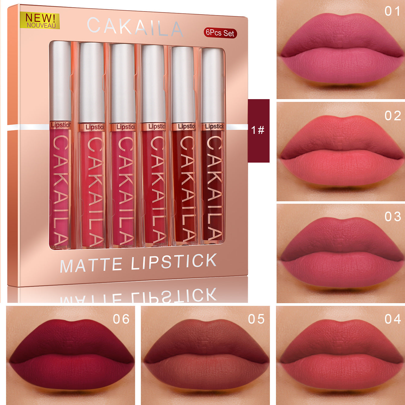 10/6 PCS Lipstick Set Makeup for women Free shipping Waterproof Long lasting Cosmetics Korean makeup Matte lipstick TMSmartHub2021 7.99