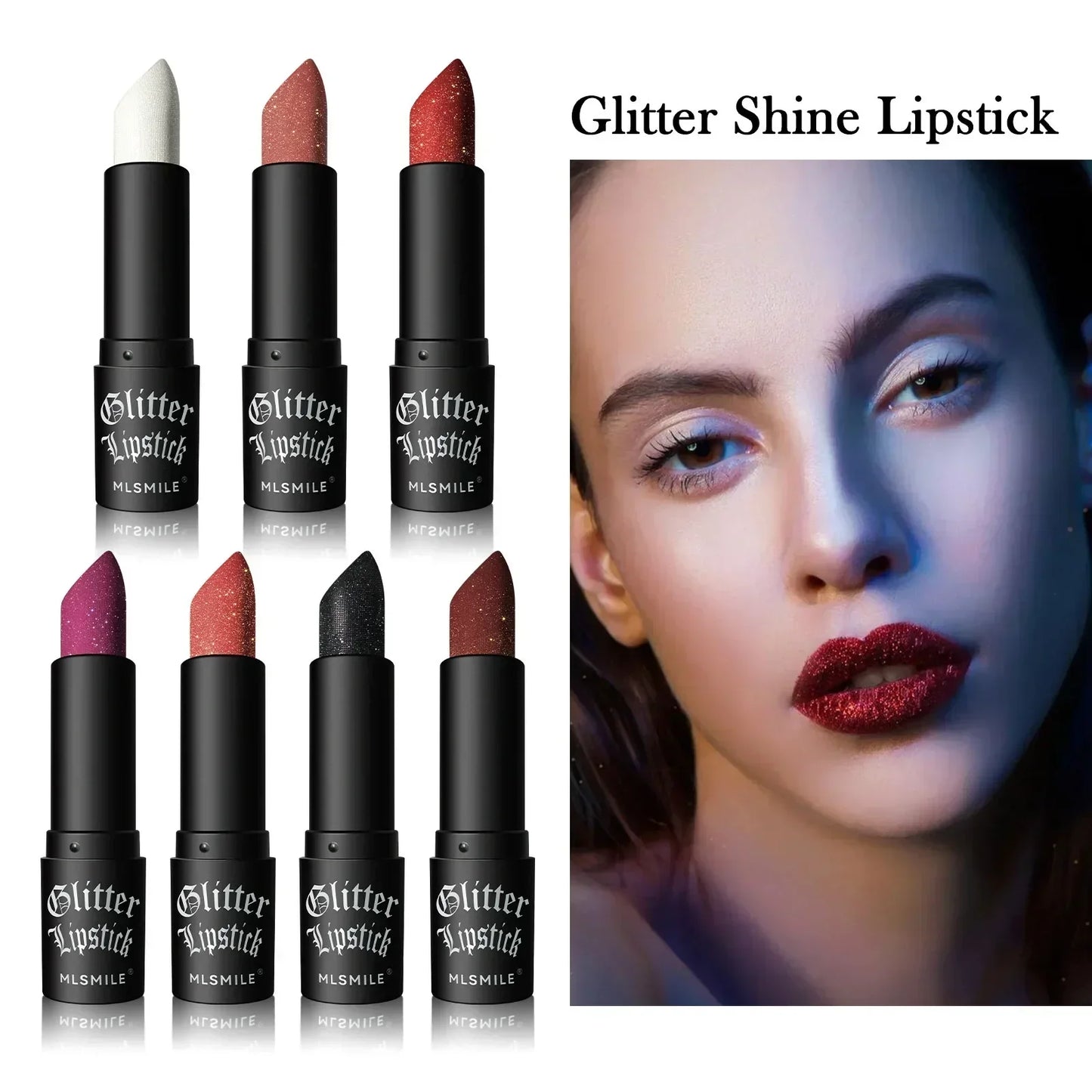 Diamond Pearlescent Lipstick Waterproof Long Lasting Non-stick Cup Matte Velvet Shiny Lipsticks Red Sexy Lips Makeup Cosmetics TMSmartHub2021