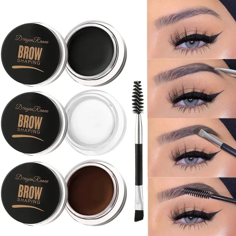 Matte Brown Black Wild Eyebrow Cream 3D Natural Tint Eyebrow Enhancers Gel Wax Waterproof Lasting Eye Makeup Cosmetic Tools TMSmartHub2021