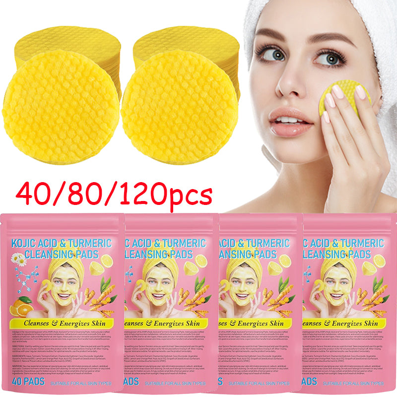 Face Cleansing Sponge Professional Turmeric Kojic Acid Facial Cleansing Pads