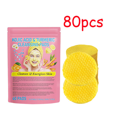 Face Cleansing Sponge Professional Turmeric Kojic Acid Facial Cleansing Pads