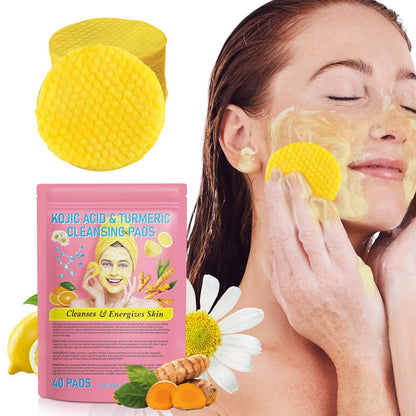 Face Cleansing Sponge Professional Turmeric Kojic Acid Facial Cleansing Pads