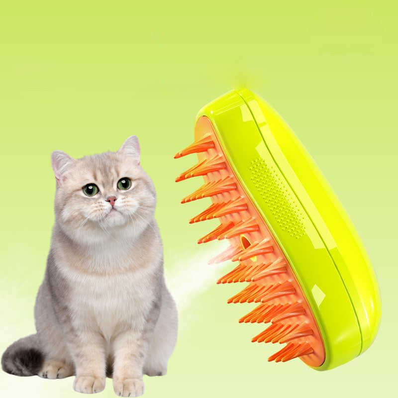 Steam Brush Steamy Dog Brush 3 in 1 Electric Spray Cat Hair Brushes