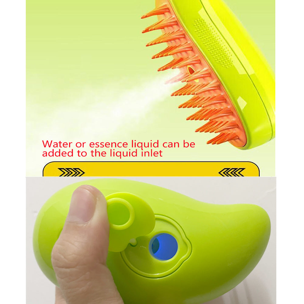 Steam Brush Steamy Dog Brush 3 in 1 Electric Spray Cat Hair Brushes