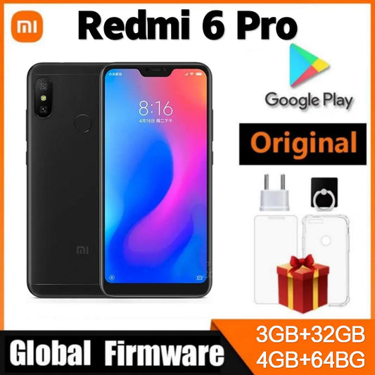 Xiaomi Redmi 6 Pro 4GB 64GB 4000 mAh Snapdragon 625 Pixels Batterry Dual SIM Android Global refurbished unlocked