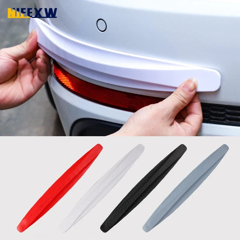 Car Bumper Protector Strip Universal Car Soft Rubber Front And Rear 40cm large 4pcs