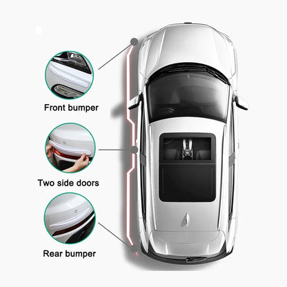 Car Bumper Protector Strip Universal Car Soft Rubber Front And Rear 40cm large 4pcs