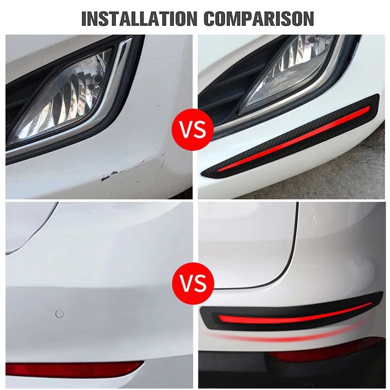 Car Sticker Bumper Scratch Protection Car Decoration Strip Car Front/Rear Edge Corner Guard Scratch Protection 2pcs