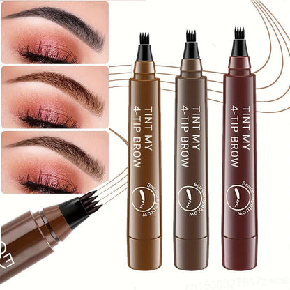 5 Colors Microblading Eyebrow Pen Waterproof Liquid Eyebrow Pencil Long Lasting Eyebrow Pen 4 oints eyebrow pen Cosmetics TMSmartHub2021