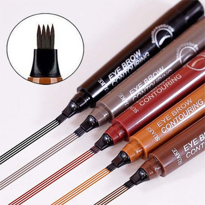 5 Colors Microblading Eyebrow Pen Waterproof Liquid Eyebrow Pencil Long Lasting Eyebrow Pen 4 oints eyebrow pen Cosmetics TMSmartHub2021